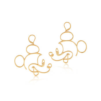 Couture Kingdom Disney Mickey Mouse Earrings 7cm Gold