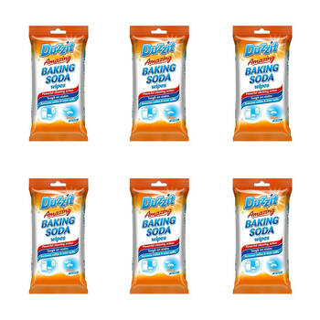 6x 40pc Duzzit Amazing Baking Soda Cleaning Wipes 11x23cm