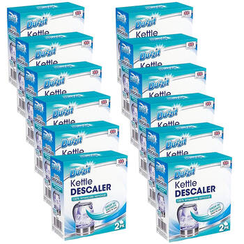 12x 2pc Duzzit Powder Kettle Descaler Limescale Remover 40g