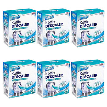 6x 2pc Duzzit Powder Kettle Descaler Limescale Remover 40g