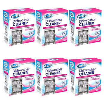 6PK Duzzit Dishwasher Cleaner Powder Limescale Remover 75g