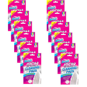 12x 3pc Duzzit Iron Cleaning Pads Reusable Soleplate Cleaner 12.8x10cm