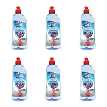 6PK Duzzit Liquid Dishwasher Rinse Aid Watermark Prevention 375ml