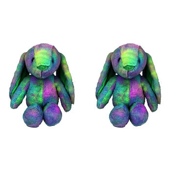 2PK Momoko Bunny Animal Stuffed Doll Kids/Children Soft Plush Toy 35cm Rainbow