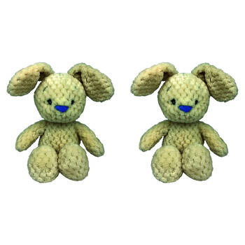 2PK Momoko Bunny Stuffed Animal Kids/Children Soft Doll Plush Toy 20cm Blue
