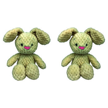 2PK Momoko Bunny Stuffed Animal Kids/Children Soft Doll Plush Toy 20cm Pink