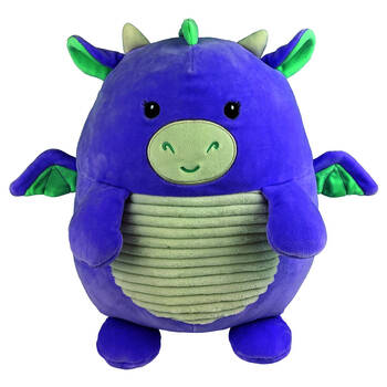 Momoko Squish Dragon Animal Stuffed Doll Kids Soft Plush Toy 25cm Purple