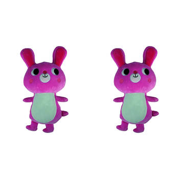 2PK Momoko Bunny Animal Stuffed Doll Kids/Children Soft Flat Plush Toy 32cm Pink