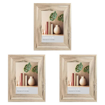 3PK Frankie & Me Standing 5x7'' Picture Frame Photo Holder Home/Office Decor Oak