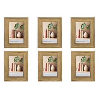 6PK Frankie & Me Standing 5x7'' Picture Frame Photo Holder Home/Office Decor Medoak