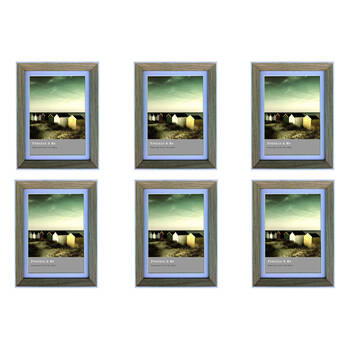 6PK Frankie & Me Wooden Border 8x10'' Picture Frame Home/Office Photo Decor Oak