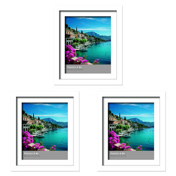 3PK Frankie & Me Wooden Split Level 8x10'' Picture Frame Home/Office Decor White