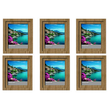 6PK Frankie & Me Wooden Split Level 8x10'' Picture Frame Home/Office Decor Oak