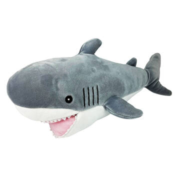 Momoko Shark Animal Stuffed Doll Kids Soft Plush Toy 36x10x13cm Small Grey