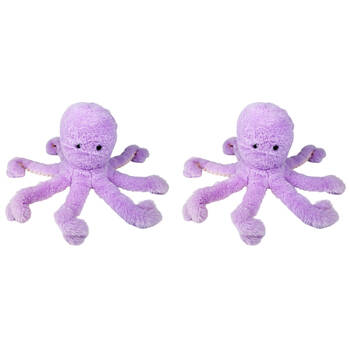 2PK Momoko Octopus Animal Stuffed Doll Kids Soft Plush Toy 30x11x18cm Purple