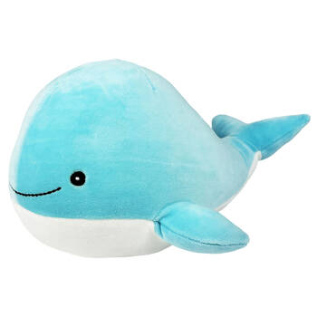 Momoko Whale Animal Stuffed Doll Kids/Children Soft Plush Toy 33x15x17cm Blue