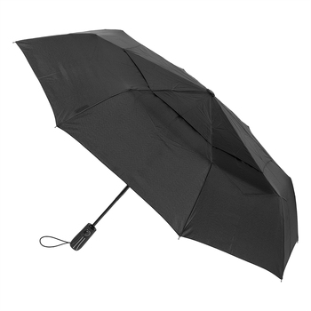 Clifton UPF50+ RPET Vented Auto Open & Close Umbrella - Black