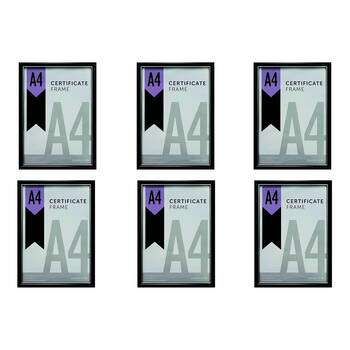 6PK Frankie & Me Picture Frame A4 Photo Holder Home/Office Decor Black