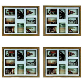 4PK Frankie & Me Shadow 16x20'' Picture Frame Photo Holder Home/Office Decor Oak