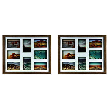 2PK Frankie & Me Shadow 16x20'' Picture Frame Photo Holder Home Decor Dark Oak