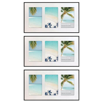 3PK Frankie & Me 3 Window Collage Picture Frame Home/Office Decor 37.5cm White
