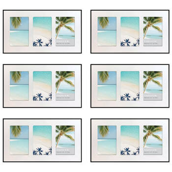 6PK Frankie & Me 3 Window Collage Picture Frame Home/Office Decor 37.5cm White