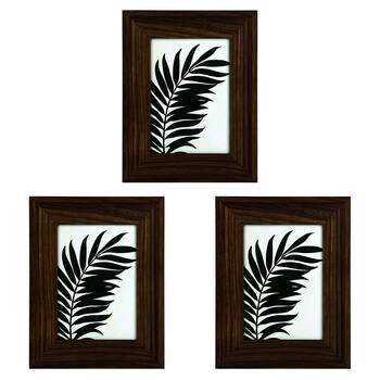 3PK Frankie & Me Standing 5x7'' Picture Frame Photo Holder Home Decor Dark Oak