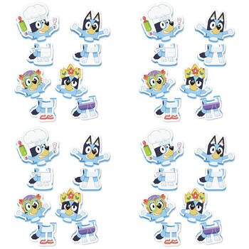 4x 8pc Tomy Toomies Bluey Bath Toy Puzzle 22.5x16.5cm Toddler 18m+