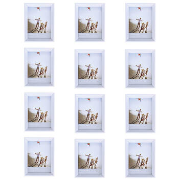 12PK Frankie & Me Window Wooden 6x8'' Picture Frame Home/Office Photo Decor White