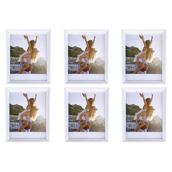 6PK Frankie & Me Window Wooden 8x10'' Picture Frame Home/Office Photo Decor White
