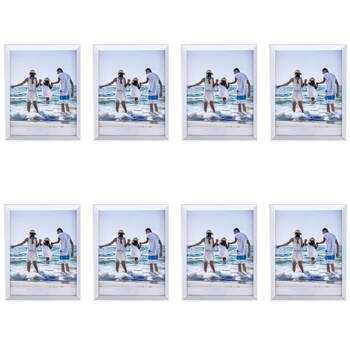 8PK Frankie & Me Window Wooden 11x14'' Picture Frame Home/Office Photo Decor White