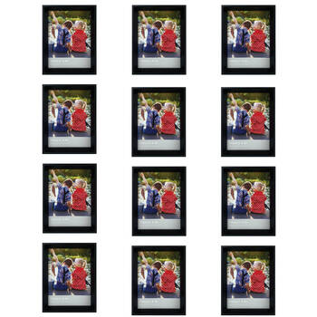 12PK Frankie & Me Window Wooden 6x8'' Picture Frame Home/Office Photo Decor Black