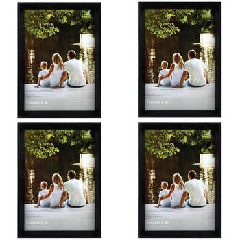 4PK Frankie & Me Window Wooden A4 Picture Frame Home/Office Photo Decor Black