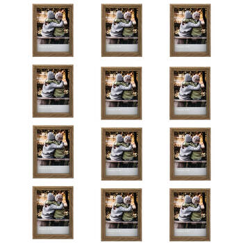12PK Frankie & Me Window Wooden 6x8'' Picture Frame Home/Office Photo Decor Oak