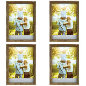 4PK Frankie & Me Window Wooden A4 Picture Frame Home/Office Photo Decor Oak