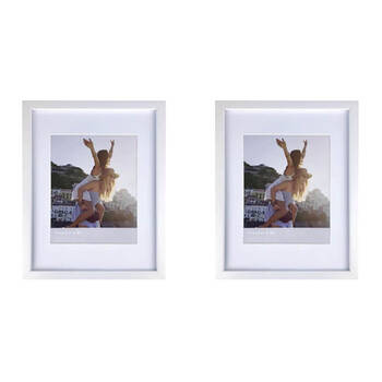2PK Frankie & Me Wooden Border 8x10'' Picture Frame Home/Office Photo Decor White