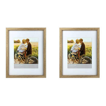 2PK Frankie & Me Wooden Border 8x10'' Picture Frame Home/Office Photo Decor Oak