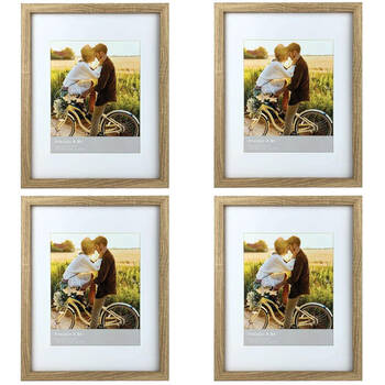 4PK Frankie & Me Wooden Border 8x10'' Picture Frame Home/Office Photo Decor Oak
