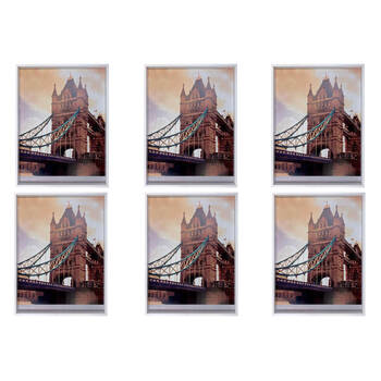 6PK Frankie & Me Wooden Poster Picture Frame Home/Office Photo Decor 45x60cm White