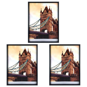 3PK Frankie & Me Wooden Poster Picture Frame Home/Office Photo Decor 45x60cm Black