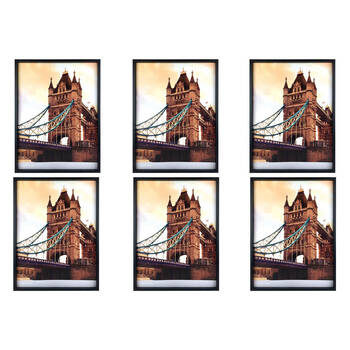 6PK Frankie & Me Wooden Poster Picture Frame Home/Office Photo Decor 45x60cm Black