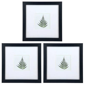 3PK Frankie & Me Picture Frame 4x4'' Photo Holder Home/Office Decor Black