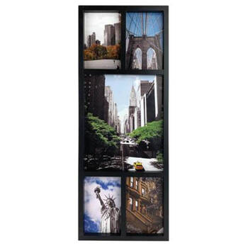 Frankie & Me Collage Flat 5 Pictures Frame Home/Office Decor 57.5cm Black