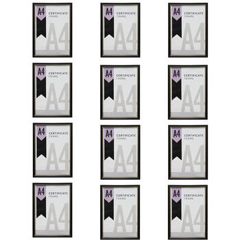 12PK Frankie & Me Picture Frame A4 Photo Holder Home/Office Decor Black