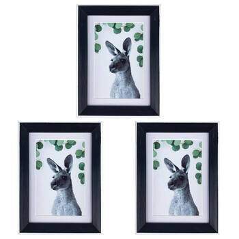 3PK Frankie & Me Wooden Border 6x8'' Picture Frame Home/Office Photo Decor White
