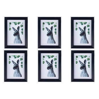 6PK Frankie & Me Wooden Border 6x8'' Picture Frame Home/Office Photo Decor White