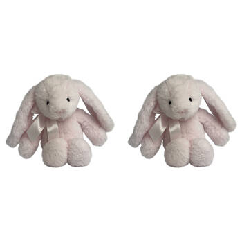 2PK Momoko Bunny Stuffed Animal Kids/Children Soft Doll Plush Toy 25cm Pink