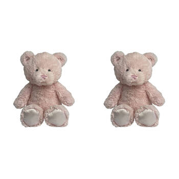 2PK Momoko Teddy Bear Stuffed Animal Kids/Children Soft Doll Plush Toy 23cm Pink