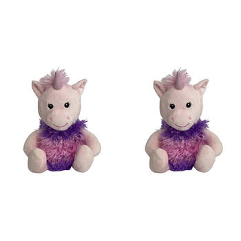 2PK Momoko Unicorn Animal Sit Stuffed Doll Kids/Children Soft Plush Toy 20cm Pink
