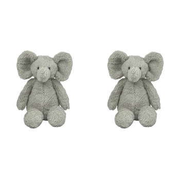 2PK Momoko Baby Elephant Animal Stuffed Doll Kids/Children Soft Plush Toy 23cm Grey